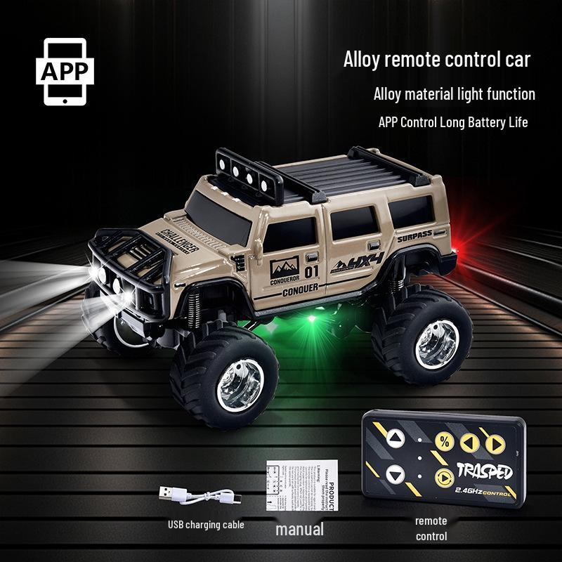 

1:64 Мини-игрушка на радиоуправлении из сплава с двумя режимами - Внедорожник и Круиз-контроль