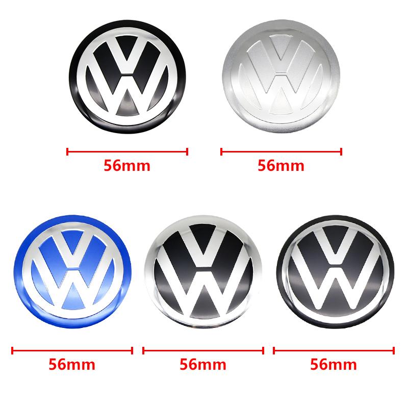 For Volkswagen 4PCS Car Wheel Center Hub Cap Logo Sticker Emblem Badge Cover For VW Volkswagen Polo Golf Passat Tiguan Jetta Touareg Magotan