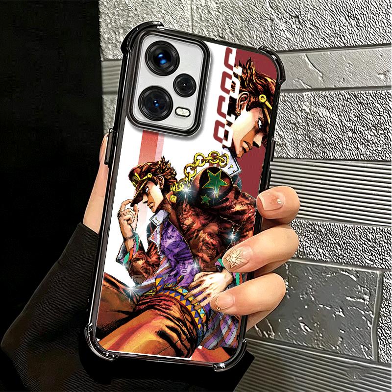 JoJo Adventure Anime Desgin Soft Phone Case For Xiaomi Redmi Note 14 15 Pro Plus 13 12 11S 11T 5G 10 9S 9 Plating Anti-Fall Fund