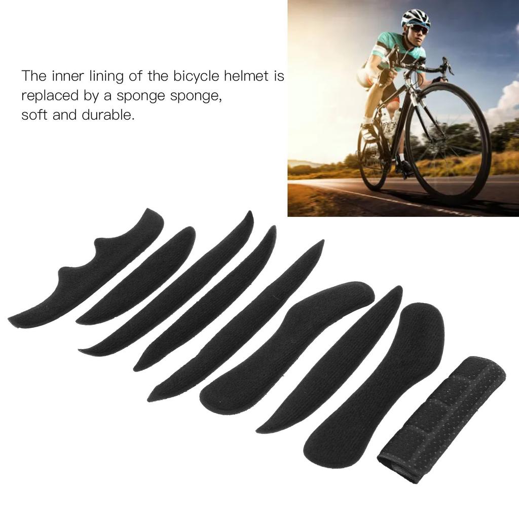 2 Set  Electric Bike Helmet Liner Lining Hook&amp loop Sponge Combination Set Electric Bike Helmet Liner