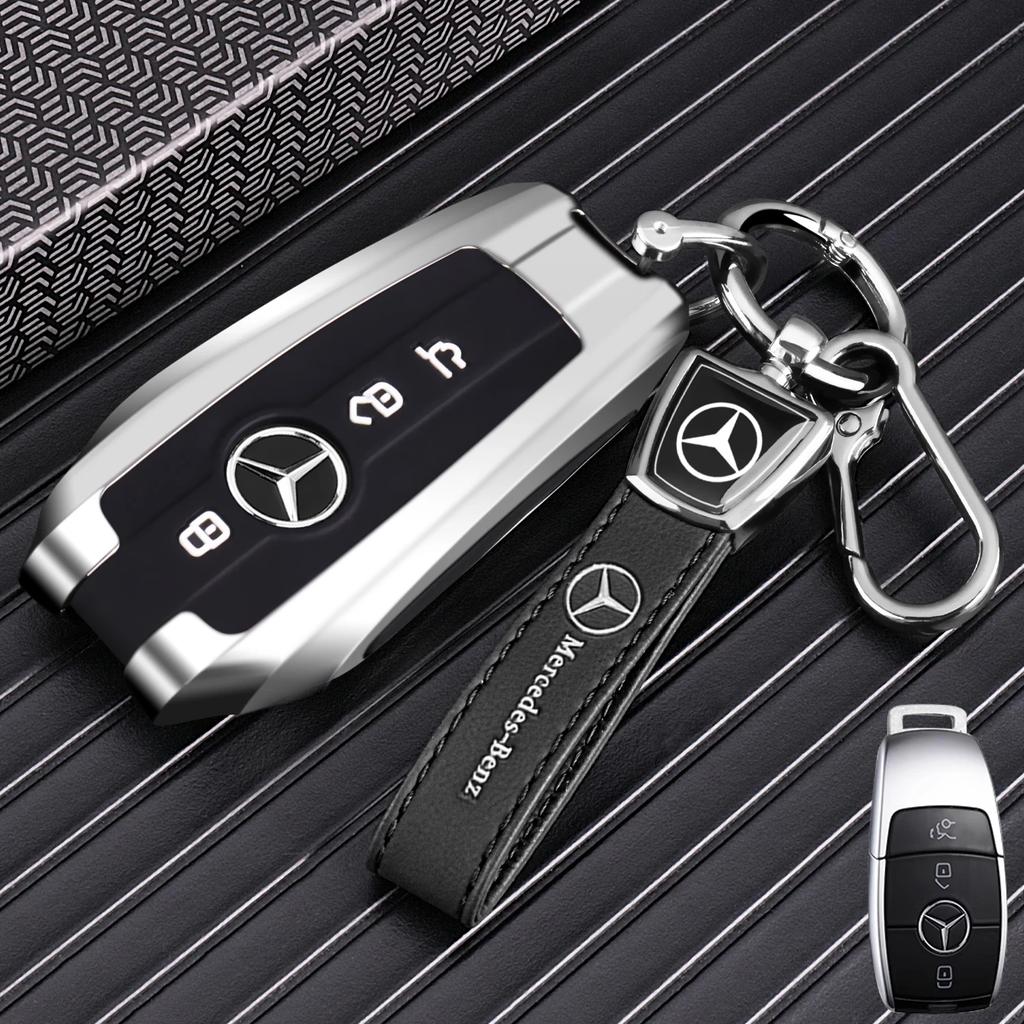 VFO1 Car Key Case Cover for Mercedes-Benz A B C E G S Class CLA CLS GLA GLB GLC GLE GLS EQA EQB EQC 3 Buttons Auto Accessories