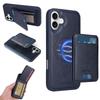 For iPhone 16 Plus Magnetic Case BETOPNICE RFID Blocking Leather Phone Back Cover with Detachable Card Bag