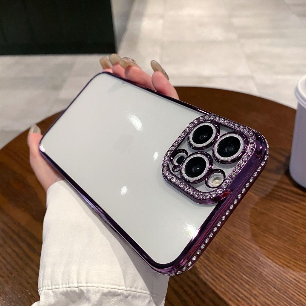 Applicable To Apple 16 Mobile Phone Case Electroplating Edge Drill 14/13 Quicksand Butterfly IPhone 15 Promax Protection Case