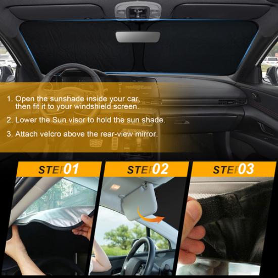 Windshield Sun Shade UV Block Shield For Hyundai Elantra -2025 Sun Visor