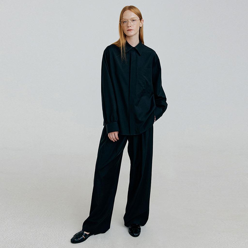 Molly Oli Soft Loose Fit Long Pants [Black]
