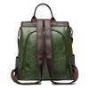 Lightweight PU Unisex Fashion Backpack Simple Vintage Headphone Port Multi Pocket with Adjustable Straps for Work & Travel
