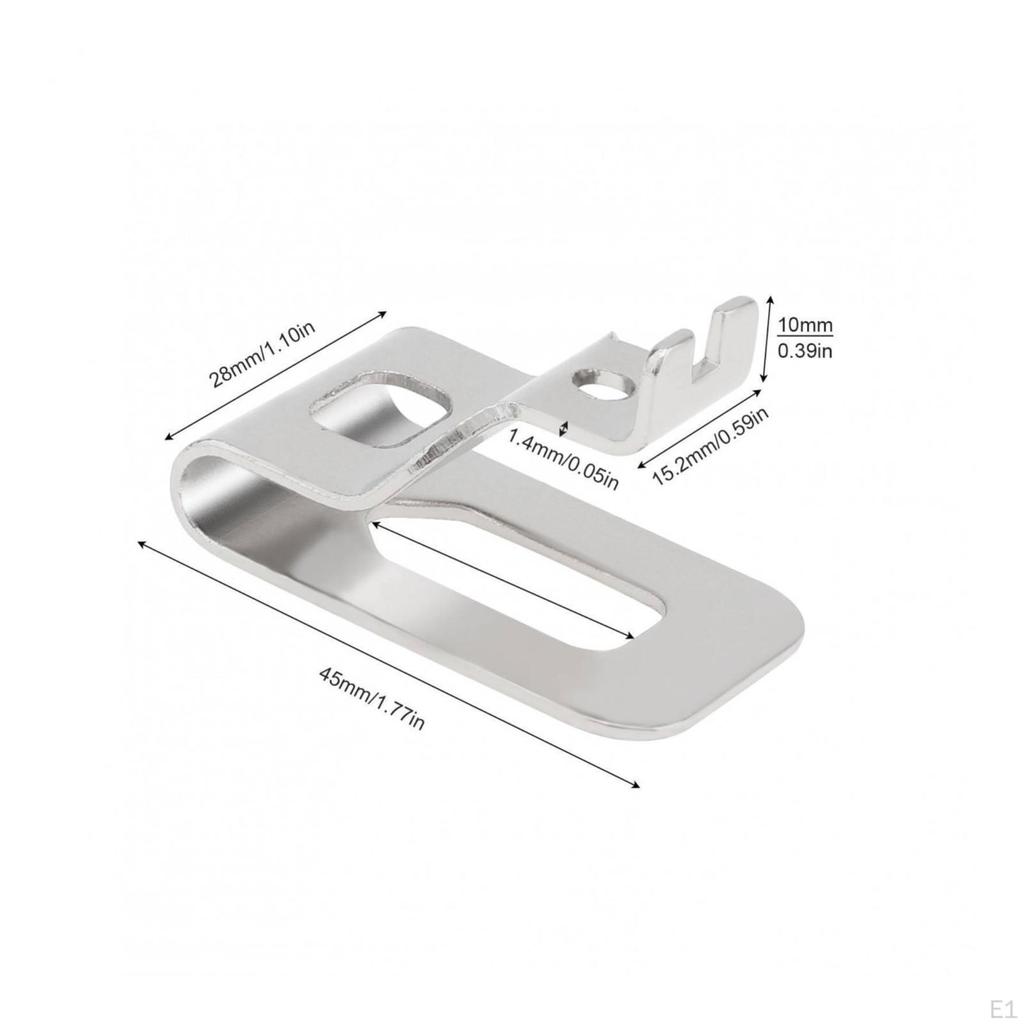 6 Pieces Stainless Steel Tool Hook with Screws Power Belt Clip