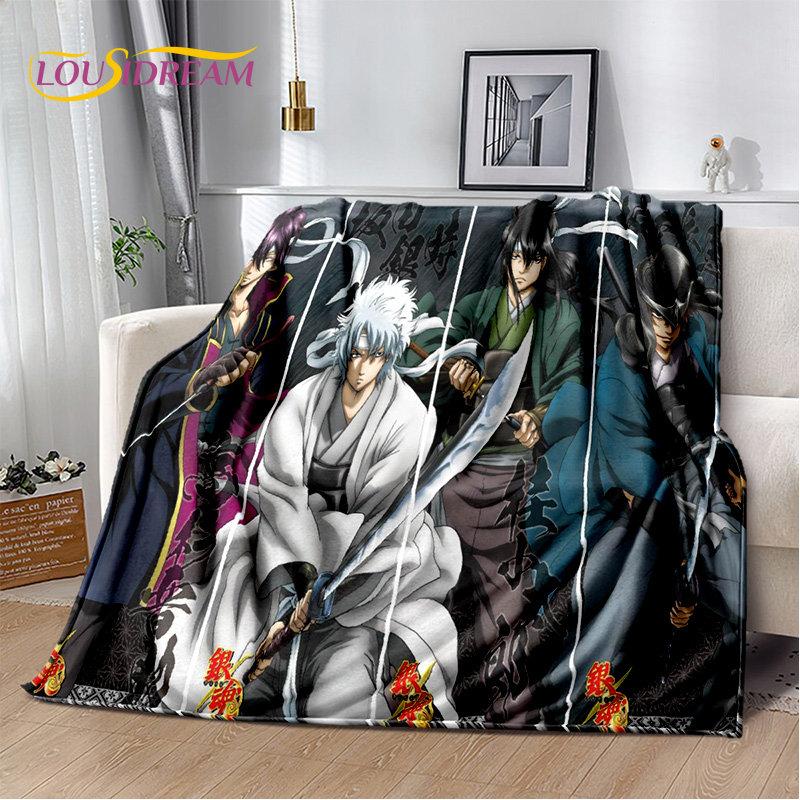 Gintoki Kagura Gintama Anime Soft Plush Blanket,Flannel Blanket Throw Blanket for Living Room Bedroom Bed Sofa Picnic Cover Kids