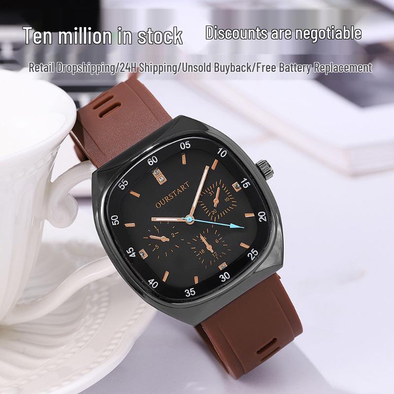 Dámské špičkové křemenné hodinky se silikonovým řemínkem