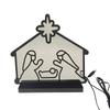 Traditional LED Lighting Nativity Scene Atmospheres Table Ornament PVC Texture Suitable for Home and Event Decors M4YD