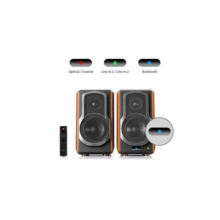 Active Bookshelf Speakers - Edifier - S1000MKII - Bluetooth 5.0 - 120W - Optical Input