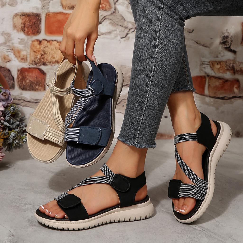 Foreign trade large size platform versatile Velcro sandals Amazon 2025 summer new European and American sandals women