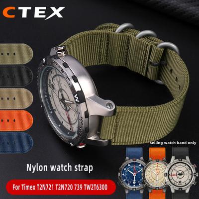 Hoge kwaliteit heren band accessoires 24x16mm Voor timex horlogeband heren tide kompas band T2N721 T2N720 nylon band