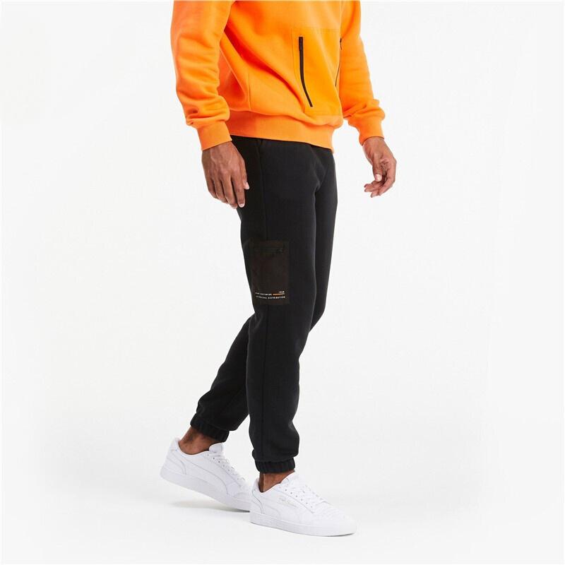 Puma Interstellar Casual Fleece-Lined Reflective Joggers Knitted Sweatpants Men Bottoms Black 530297-01