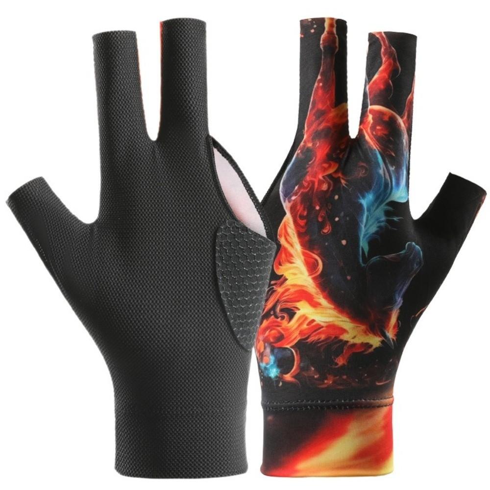 Antislip Biljart Handschoen Elastische Biljart Trainingshandschoenen Drie Vingers Handschoen Fitness Accessoires