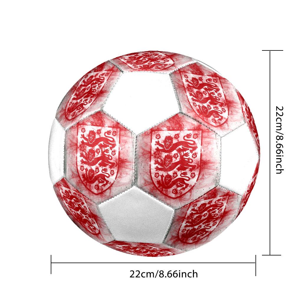 England Nationalmannschaft Fußballlogo Größe 5 Fußball, Maschinengenähtes PVC, Langlebig & Hoher Rückprall, für Alle Altersgruppen geeignet, Fanartikel, Spiele & Außenbereich.