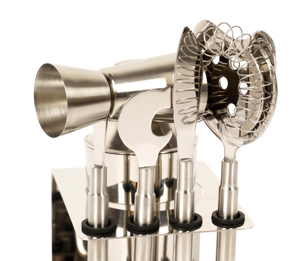Trifri Bar Set Tools Cocktail Shaker Bartender Kit W/ Stand 5,Piece Stainless Steel Bar Sets For The Home Bartender’s Drink Mixer Equipment Kit