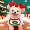Pet Christmas Costume Reindeer Antler Headband Cosplay Outfit for Dogs Cats Winter Warm Trendy Pet Accessory Christmas Supplies