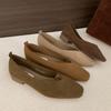 Fashion Bailamos 2025 Spring New Brand Women Flats Round Toe Shallow Slip On Ladies Casual Ballet Shoes Soft Leather Eelgant Balle Shoes
