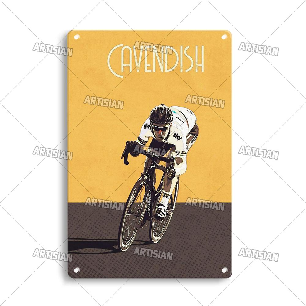 Artisian Cycling Metal Sign Bicycle Riding Tin Plaque Bike Decorative Poster Wall Decor Garage Bar Pub Club Hotel Cafe Kitchen