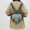 Trendy Street Style Gray Nylon Backpack For Women Casual Single Shoulder Bag