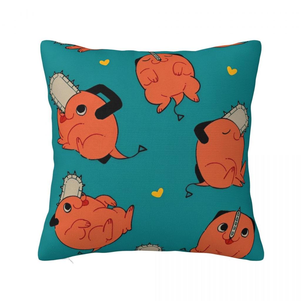 Chainsaw Man Volume  Cover Square Pillow Cases Denji Pochita Devil Makima Cushion Covers Fashion Decor Pillowcase for Car