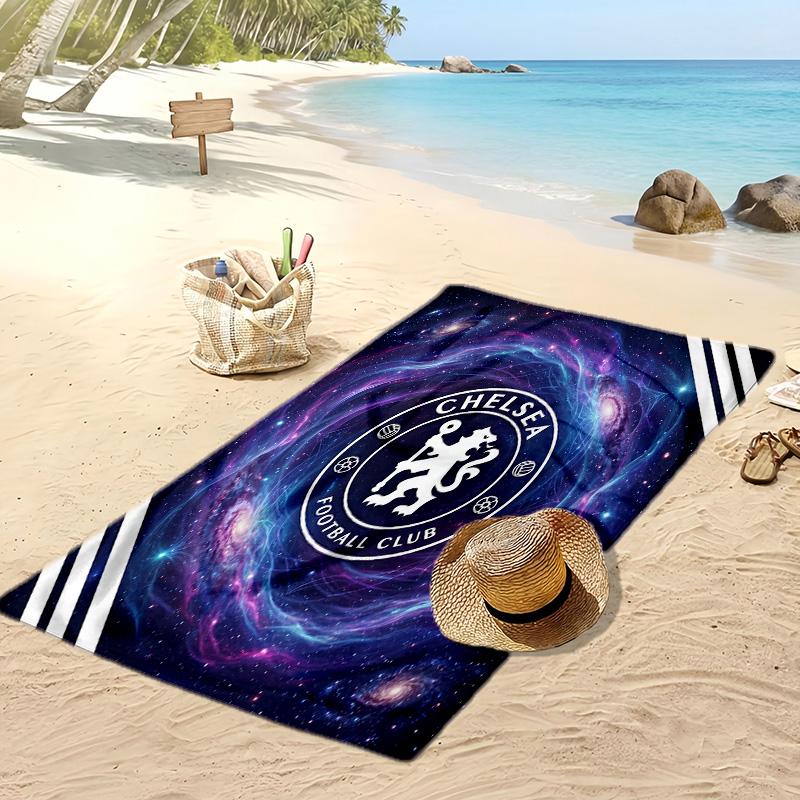 Chelsea FC Printed Beach Towel Quick Dry Soft TowelPortable Large Rectangular Beach Blanket for Travel Swimming Pool