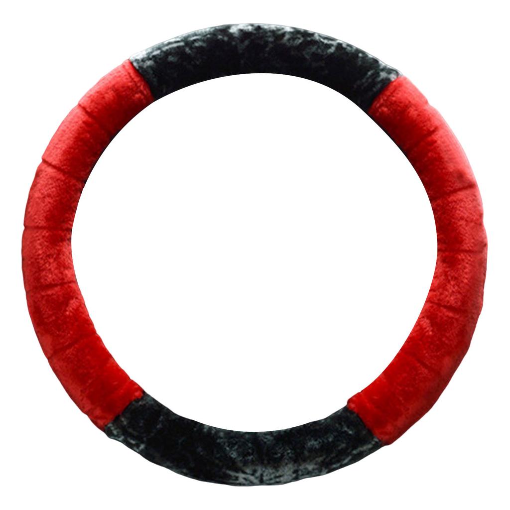 Winter Plush Wheel Steering Covers Soft Anti-Slip Fluffy Leopard Print Design Car 38cm Warm Comfortable Driving Grip