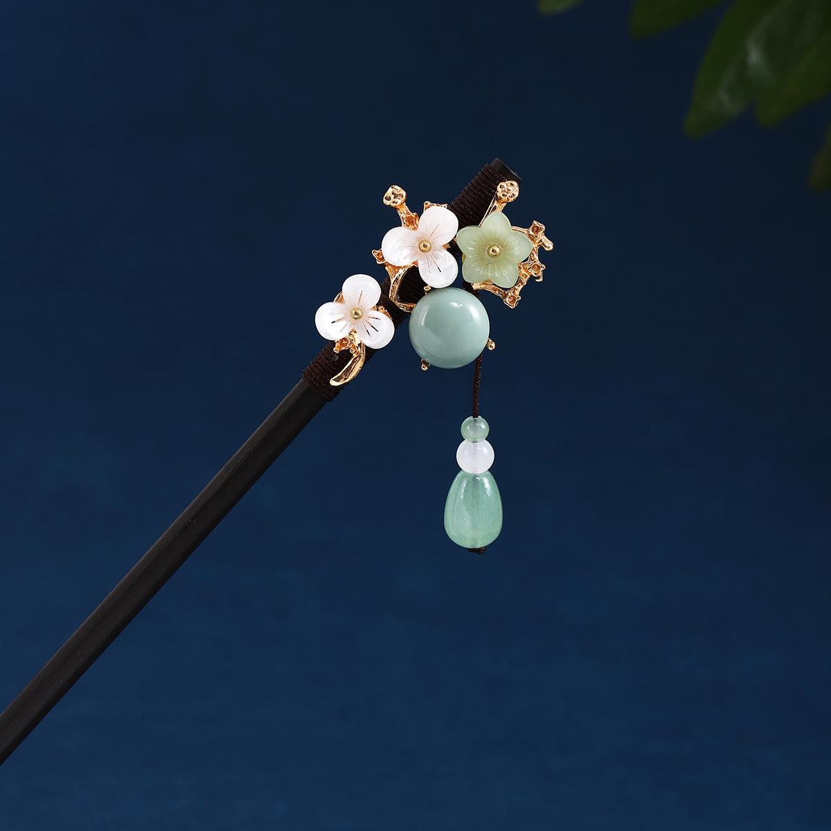 New Chinese Style Pearl Hairpin Floral Butterfly Tassel Step Shaking Retro Hanfu Hair Accessory Ancient Style Female Headwear