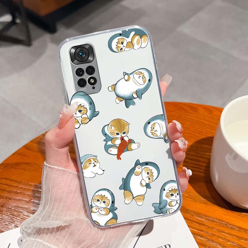 Para Redmi Note 11 11S 11T 12 12S Pro Plus Turbo Capa de Telefone Padrão de Laço Rosa Bonito Silicone Transparente de Alta Qualidade Capa Antiderrapante Para Carcaça Redmi