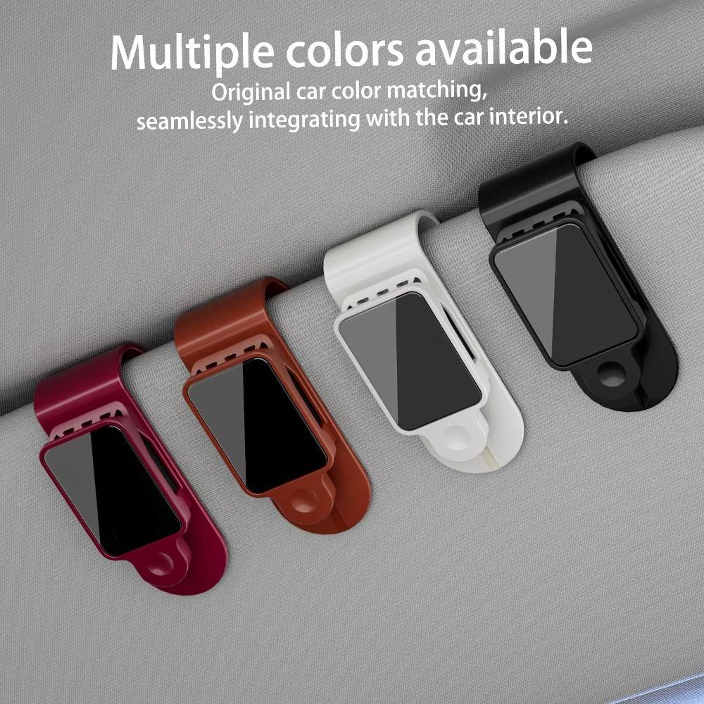 Stable Car Sunglasses Clip Shock-proof Card Ticket Holder Portable Car Sunglasses Holder Sun Visor