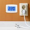 DM55-1 Portable AC 80-300V LCD Digital Voltmeter Volt Meter Socket Wall Mounted 110-220V Voltage Tester Meter Header