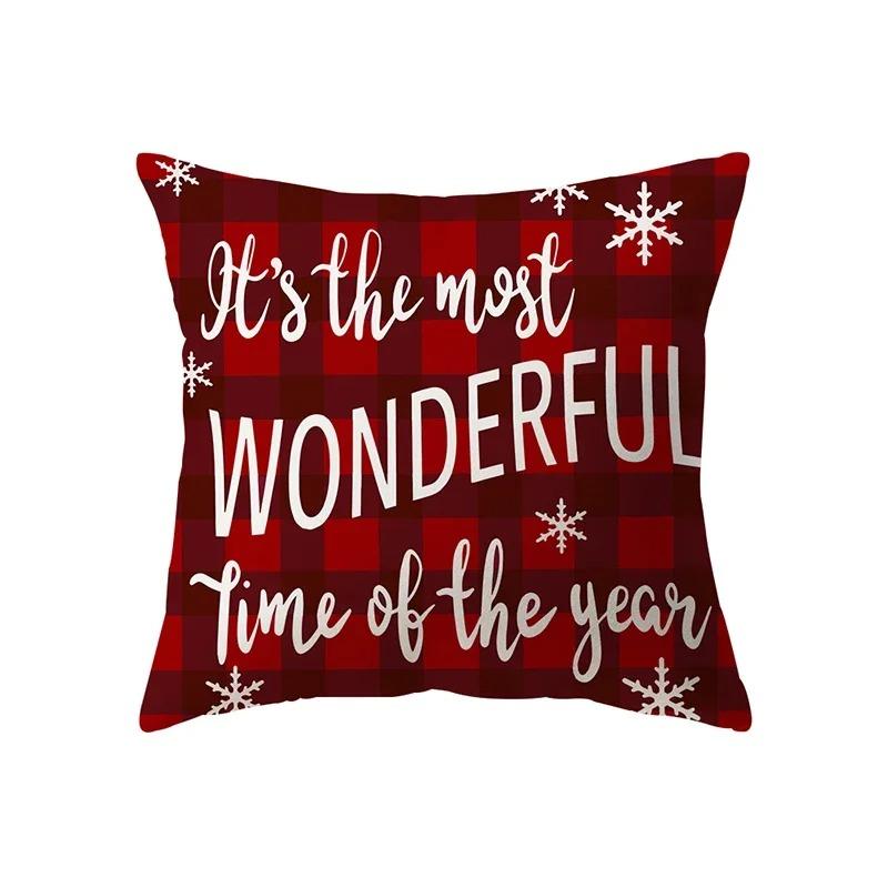 Christmas Themed Pillowcases Car Ornaments Office Santa Claus Living Room Sofa Home Pillowcases