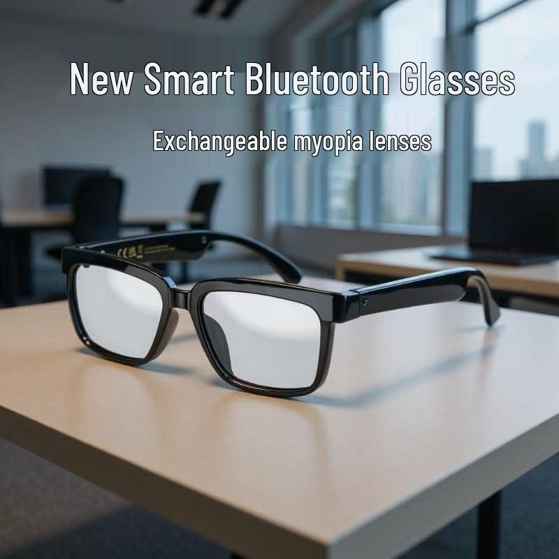 AI Smart Bluetooth Glasses: Wireless Headphones with Real-Time Translation In 100+ Languages, Music Streaming, and Call Features.