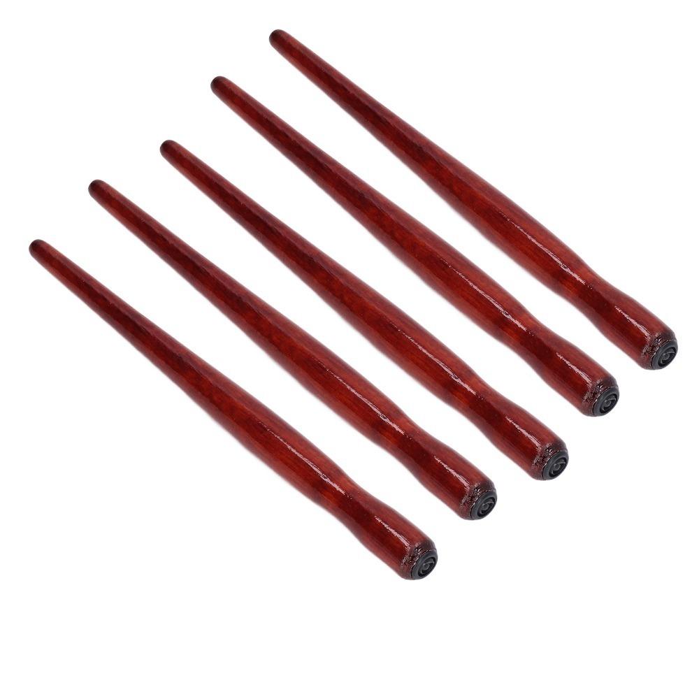 

5PCS Mahogany Tone Comic Drawing Tool 5.91×0.51in Hand Lettering Accessory Handmade Art Craft Dip Pen Nib Holder
