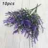 10 pezzi Bouquet di fiori di lavanda artificiale Piante finte in plastica per decorazioni per la casa Esterno Fiori a simulazione realistica per invasatura