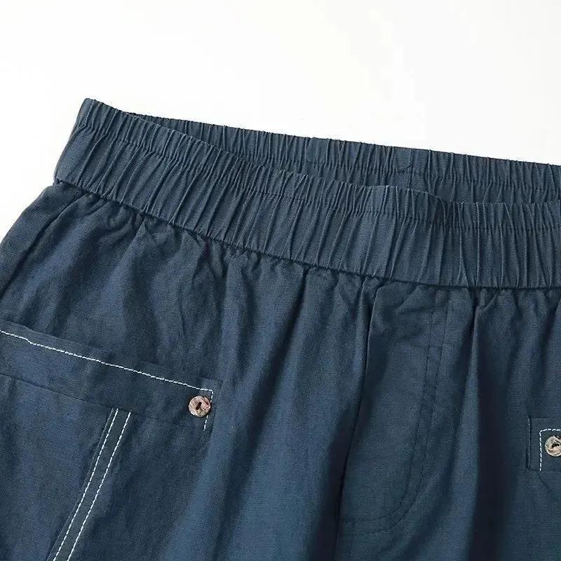 Plus Size 6XL Spring and Summer Harem Pants Women's Stretch Loose Korean Casual Pants Nine-point Pants