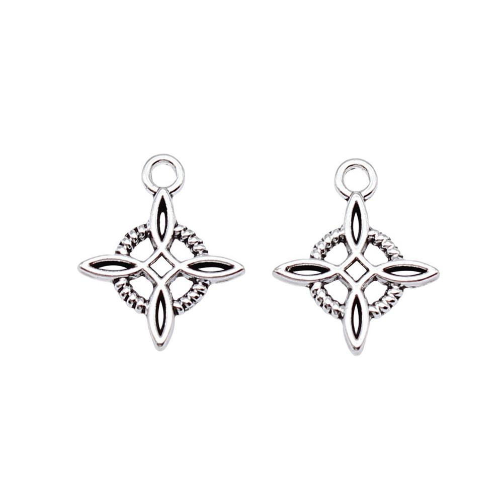 Chinese Knot Charms Antique Alloy Pendants For Traditional Lucky Jewelry