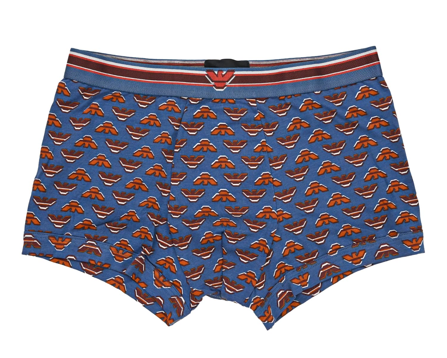 

Мужские трусы-боксеры Emporio Armani с логотипом орла, размер L, коричнево-синие, EM000231 AF10793 FB108, Сделано в Италии [Параллельный импорт]