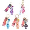 Bear Cute Gradient Acrylic Key Chain Car Pendant Bag Couple Creative Crystal