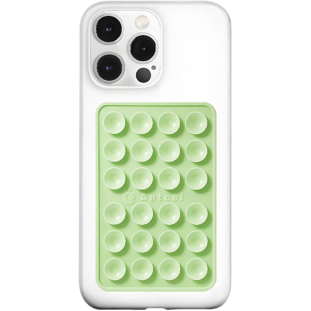 Anteel MAX-Sized Silicone Suction Phone Case Adhesive Mount, Durable, Hands-Free Sticky Phone Holder, Upgraded Thickened and Enhanced Suction Power