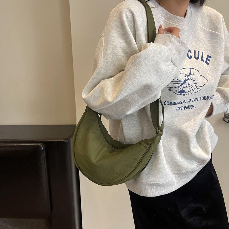 Small Bag Women's Simple All-Match Satchel Shoulder Bag Crossbody Dumpling Bag for Travel