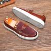 Fashion Handmade Leather Mens Loafers Men's Slip On Office Flats Male Driving Shoes Tassel Men Casual Leather Shoes Fashion Men Shoes