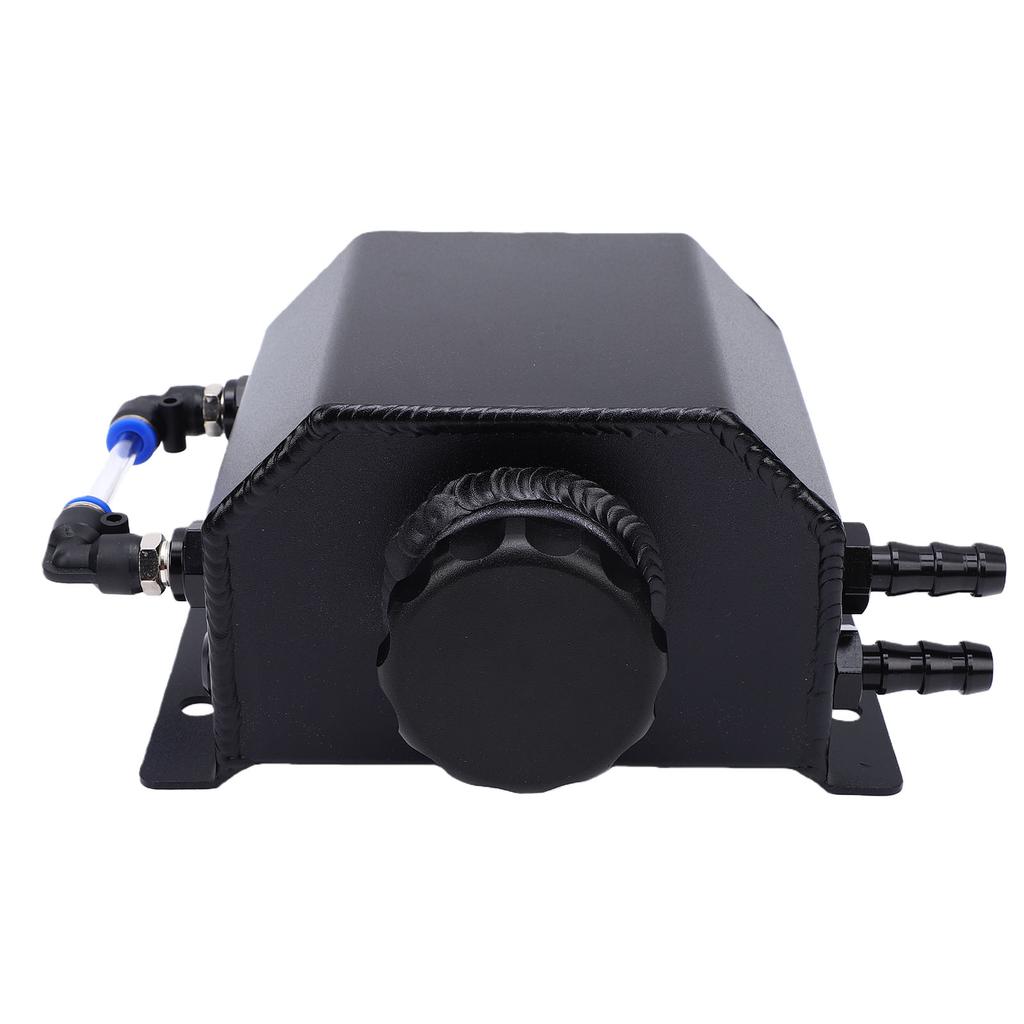 Coolant Overflow Tank Aluminum Alloy Universal 1L Reservoir Expansion Tank Black