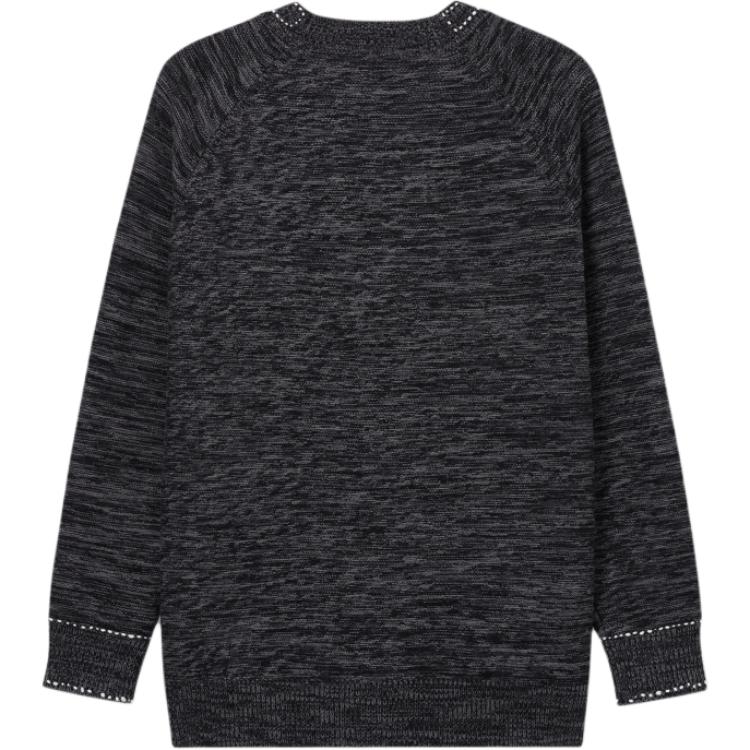 Levis Simple Comfortable Versatile Warm Embroidered Knitted V-Neck Long Sleeve Sweater Men Sweater Black 003TI-0000