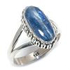 Pierre Précieuse Kyanite Bleue Naturelle Fait Main Argent Massif 925 Bijou Bague Taille 7 w2G44