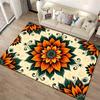 Colorful Floral Mandala Design Rug Non-slip rug suitable for living room and bedroom sofas.