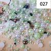 Yantuo 1000g Mixed Packaging Flat Back Pearls Resin Rhinestone Jelly Rhinestones Bulk Abs Loose Pearl for DIY Decoration