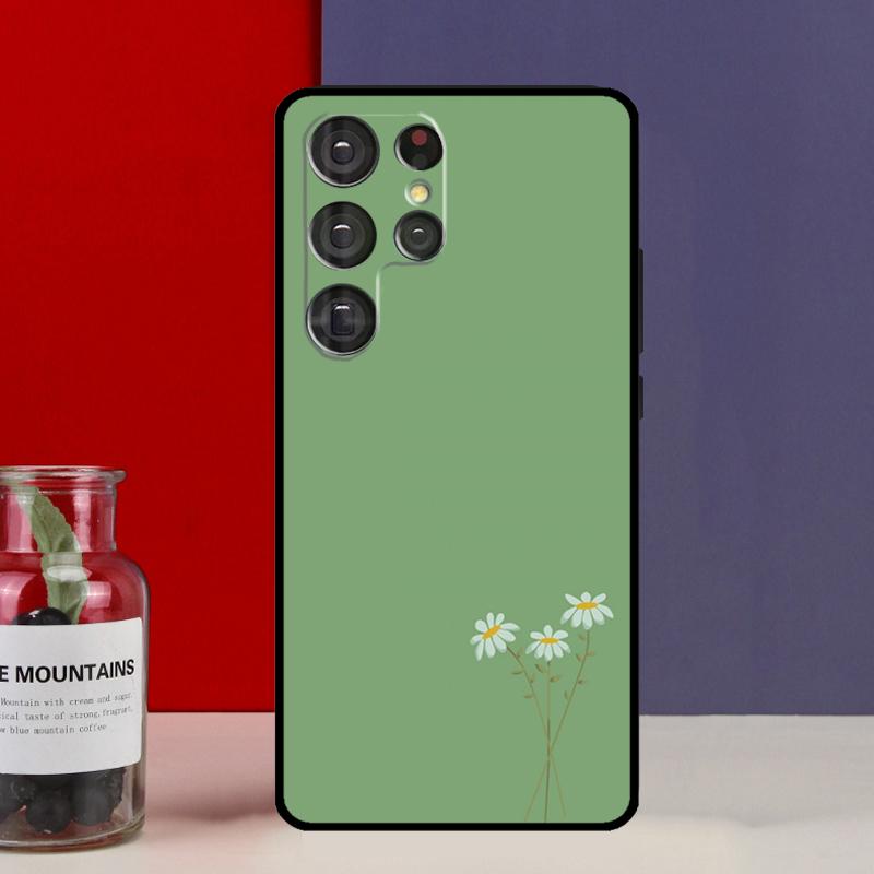 Aesthetic Sage Green Back Cover For Samsung Galaxy S20 FE S21 FE S22 S23 Ultra Note 20 10 S8 S9 S10 Plus Case