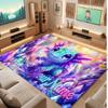 Fantasy Magic Theme Soft Crystal Velvet Rug Custom Name & Text Print Non Slip Floor Rug for Bedroom Living Room